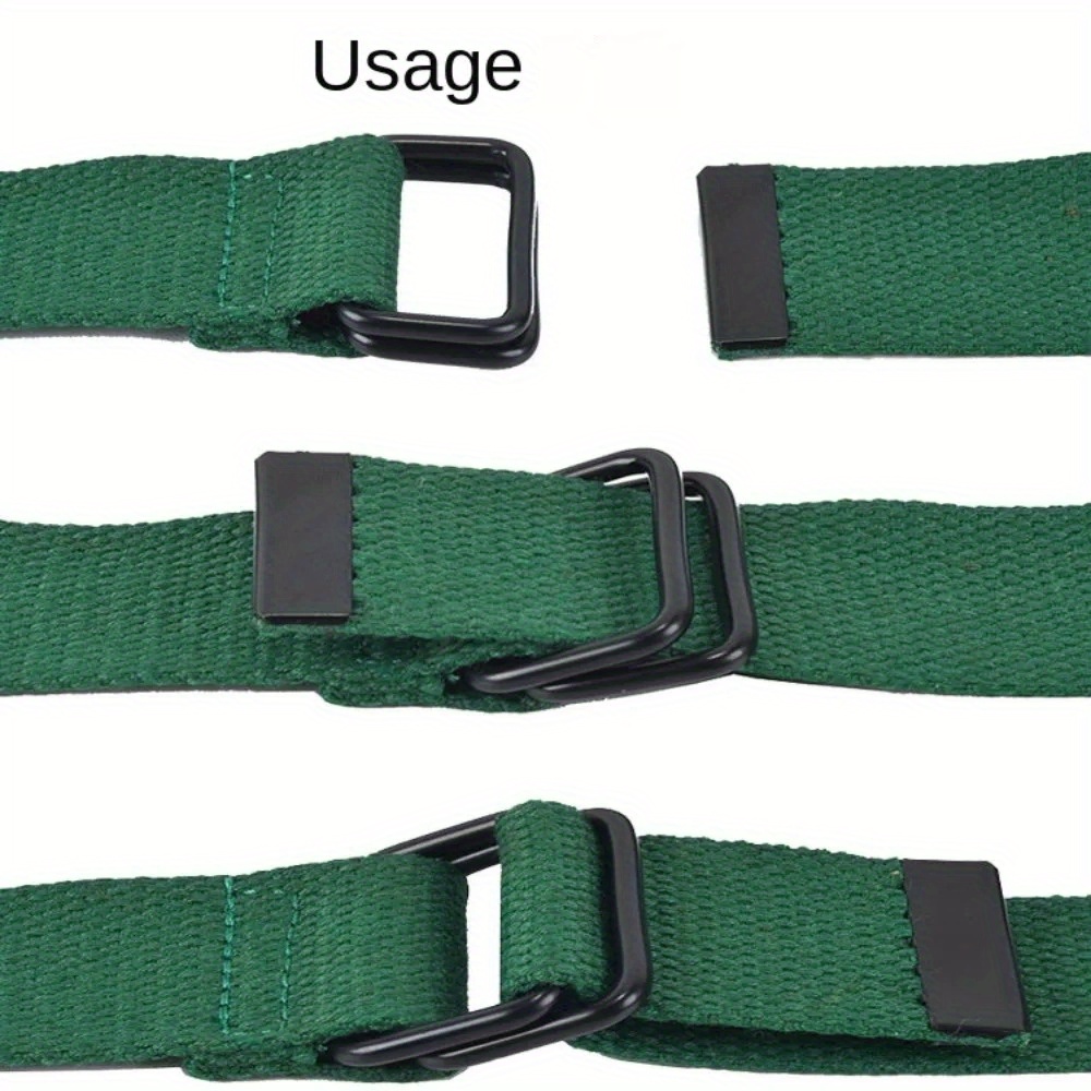 Stylish Canvas Belt with Double Ring Buckle